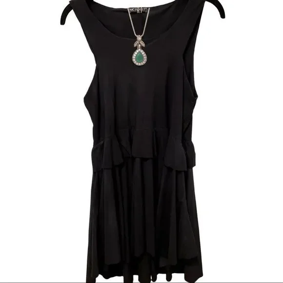 MC Planet Black Ruffle Layer Dress - Picture 2 of 5